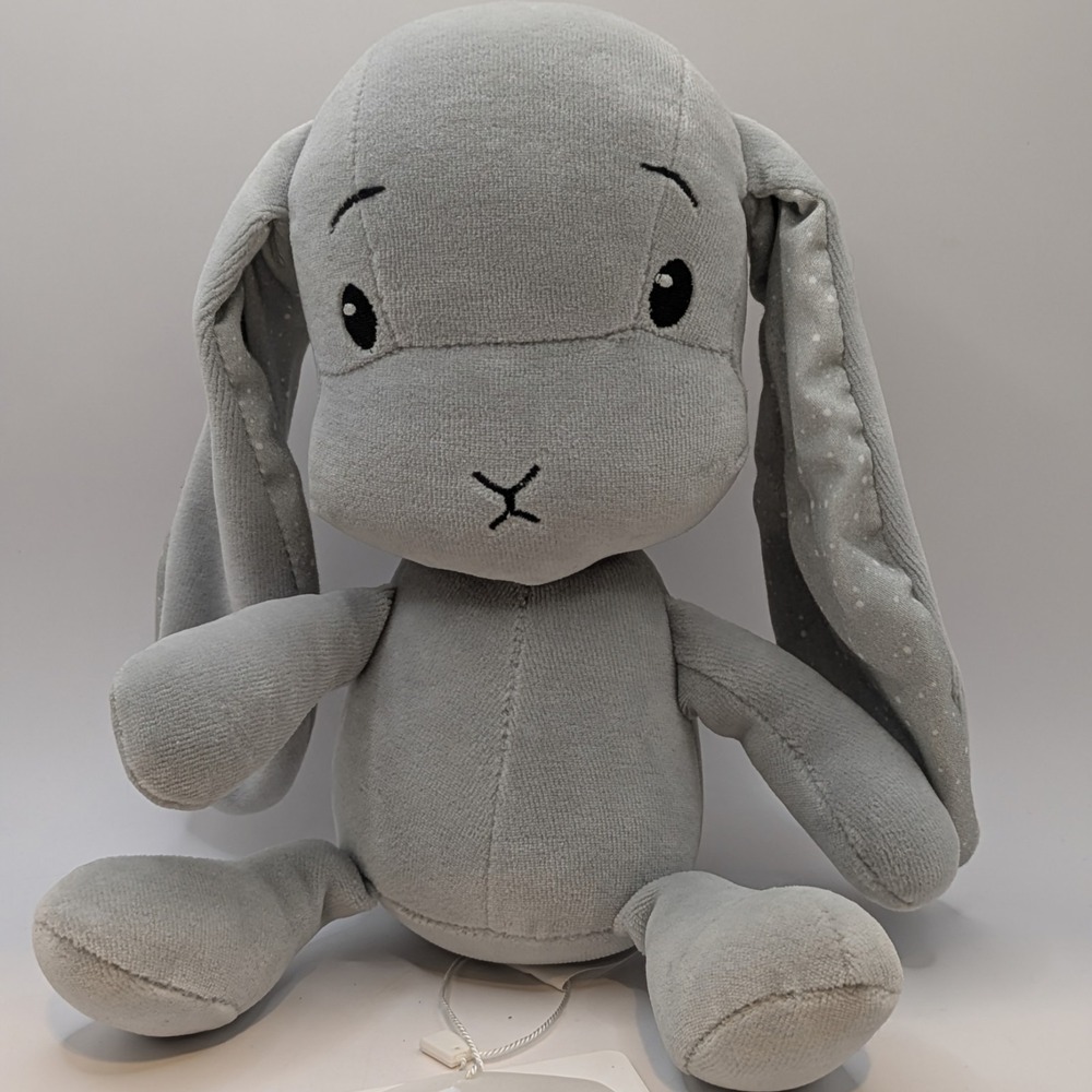 Effiki Bunny Rabbit Plush Just Hug Me Gray 2017 Dots 11" Made In Poland - Picture 1 of 11